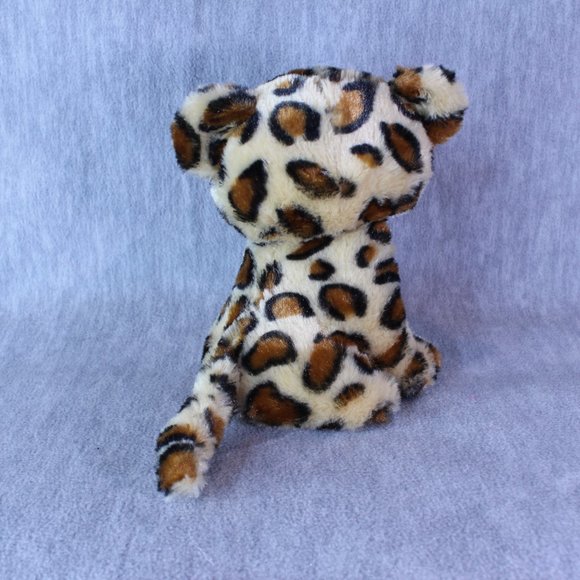 Hug & Luv CHEETAH Plush Spotted Big Glitter Eyes 7" Stuffed Animal Toy - Picture 3 of 7